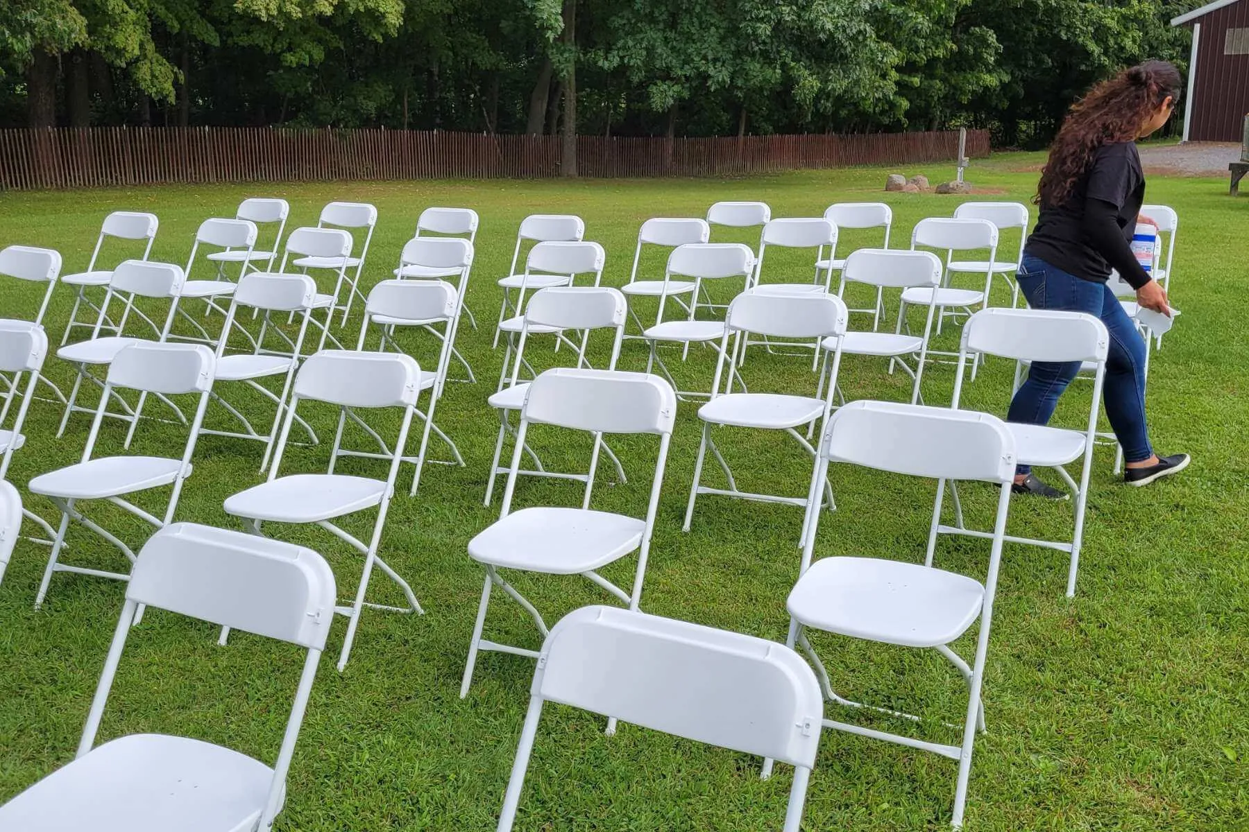 White garden chair best sale rental